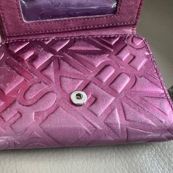 LIEBESKIND Berlin small small wallet embossed metallic burgundy red purple hue - Picture 11 of 16